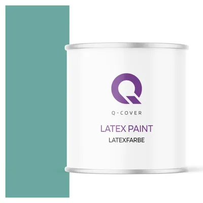 Produktbild von Latexfarbe 2 L Dunkel-Minzblau 2 L | Innenfarbe | Wandfarbe | Deckenfarbe | Klasse 3 Mattfarbe Scheuerfest Hohe Deckkraft