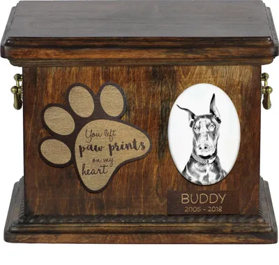 Imagen del producto de Art-Dog Urna funeraria para mascotas – Dobermann
