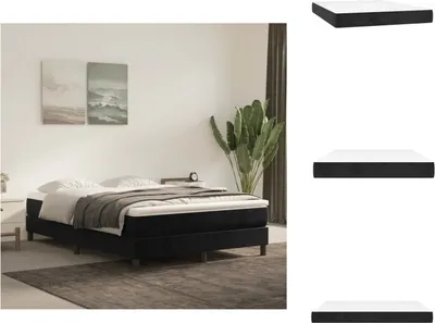 Produktbild von vidaXL Taschenfederkernmatratze Schwarz 140x200x20 cm Samt -  Matratzen