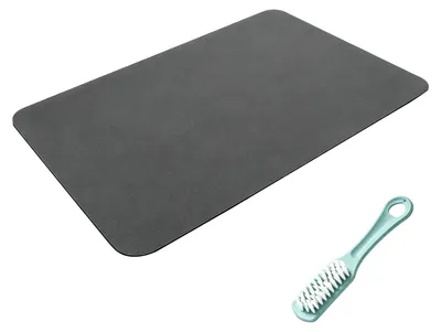 Productafbeelding van Hondenbakmat - Antislip en Waterdicht - 40 x 60 cm - Donkergrijs