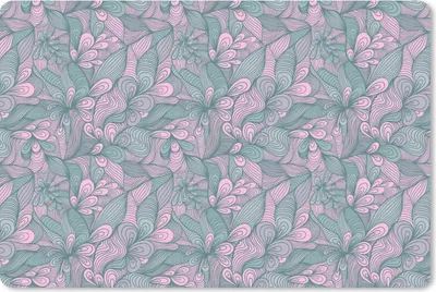 Produktbild von MuchoWow® Schreibtischunterlage Muster - Blumen - Design 60x40 cm - XXL Mauspad - Großes Mauspad