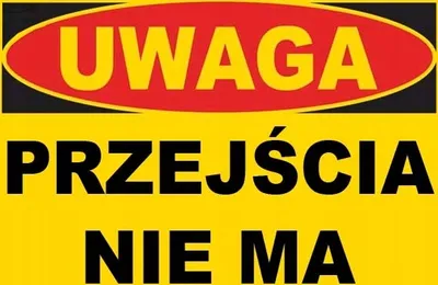 Obrázok produktu pre UPOZORNENIE o zákaze prechodu 350x250 Bezpečnostná výstražná značka PVC pre stavebníctvo
