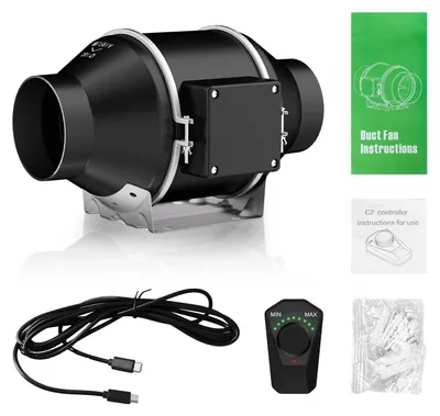Produktbild von EC-Lüftungsventilator DF100-M - 100 mm - Abluftventilator - Luftzirkulation - Mit Lichtsteuerung