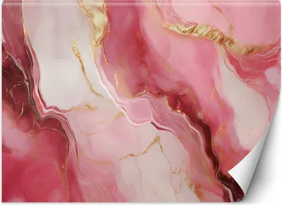 Immagine prodotto di Murale piccolo marmo rosa elementi in pietra oro carta da parati da parete 150x105 cm colore Rosa tema Sfondo e texture