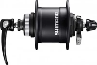 Image de SHIMANO EDHT40501DBL Dynamo de moyeu avant « Alivio » DH-T4050, 100 mm, 32 trous, Centerlock, 1,5 watt, noir
