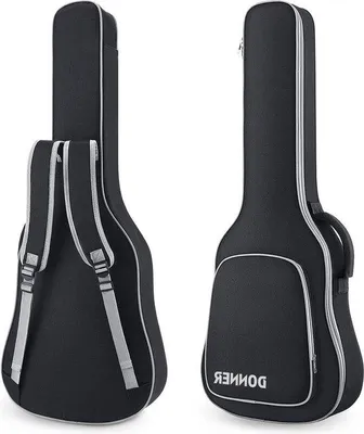 Zdjęcie produktu dla Pokrowiec na gitarę elektryczną o wymiarach 39 cali, grubość 8 mm, czarny pokrowiec miękki