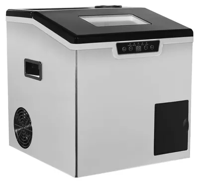 Produktbild von Tragbare Eiswürfelmaschine - Freistehend - 1,8 L Wassertank - 150–180 W - 220 V - Schwarz