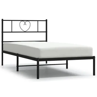 Obrázek produktu pro vidaXL Postel s čelem kovová černá 107x203 cm