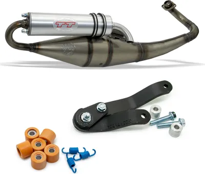 Immagine prodotto di LeoVince sistema di scarico completo HAND MADE TT con omologazione, alluminio compatibile con Aprilia SR 50 Motard 2 tempi