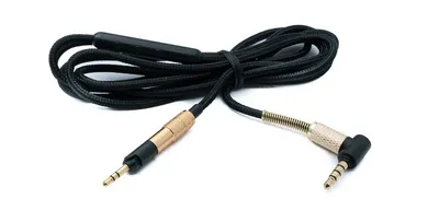 Produktbild von SYSTEM-S Audio Ersatz Kabel 150 cm AUX Klinke geflochten Lautstärkeregler Knickschutz für Sennheiser Kopfhörer HD598 HD5XX