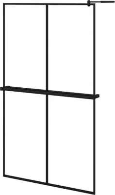 Obrázek produktu pro vidaXL Sprchová stěna s policí pro sprchový kout černá 118x190 cm ESG