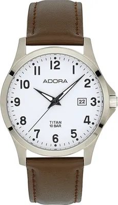 Produktbild von Adora Herren > Armbanduhr Ø 38mm Titangehäuse Lederband braun > AB6344
