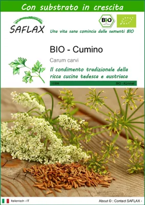 Immagine prodotto di SAFLAX  -- Cumino - 800 semi - Con substrato - Carum
