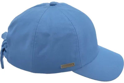 Seeberger Baumwollmütze Baseballcap mit Schleife hinten in blau