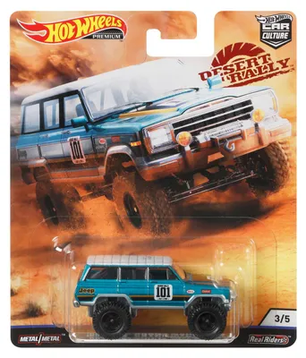 Produktbild von Mattel FPY86; FYN70 - Hot Wheels Premium Car Culture Sortiment - Desert Rally 88er Jeep Grand Wagoneer