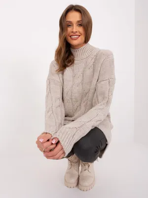 Produktbild von Rue Paris Pulloverkleid für Frauen Coomalye beige Universal