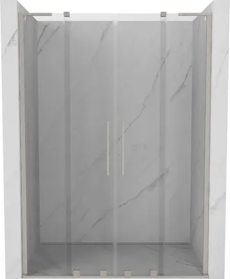 Zdjęcie produktu dla Mexen Velar L Drzwi prysznicowe 140 cm, nikiel szczotkowany