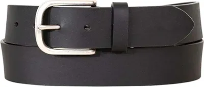 schwarze Ledergürtel mit Silber Schnalle