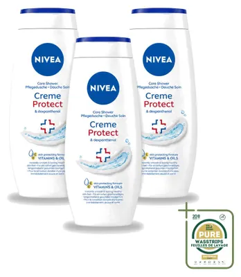Zdjęcie produktu dla 3 sztuki żelu pod prysznic Nivea Protect - pojemność 250 ml - zestaw ekonomiczny