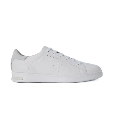 Produktbild von Geox D Jaysen Frauen Schnürung Nappa Leder Turnschuhe Weiß – 7,5 UK - 41 EU - 10,5 US / Weiß