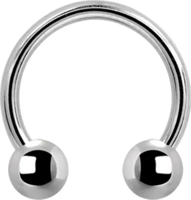 Immagine prodotto di Karisma Piercing a ferro di cavallo in acciaio inossidabile 316L Labbro lucido con sfera 3mm bcbn.1.2mm - 12.0 Millimetri