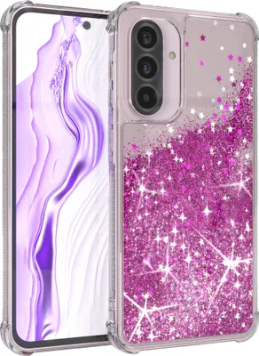Produktbild von EAZY CASE - Glitzer Hülle kompatibel mit Samsung Galaxy A56 Glitzer Schutzhülle, Soft Case, Backcover Transparent mit Motiv