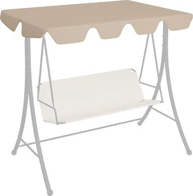 Produktbild von vidaXL Ersatzdach für Hollywoodschaukel Beige 188/168x145/110 cm