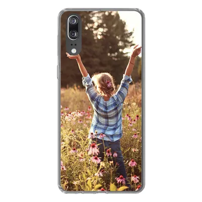 Produktbild von MuchoWow® Handyhülle Schutzhülle Hülle für Huawei P20 Frau - Blumen - Frühling Silikon Softcase Handy Hülle - Hardcover