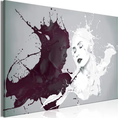 Produktbild von Italienischer Leinwand Leinwandbild - Opposite (1 Part) Wide 30x20 cm Menschen h-C-0131-b-a
