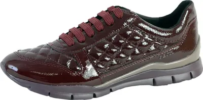 Zdjęcie produktu dla Buty damskie Geox SUKIE – półbuty – trampki, czerwone, na co dzień, NOWOŚĆ