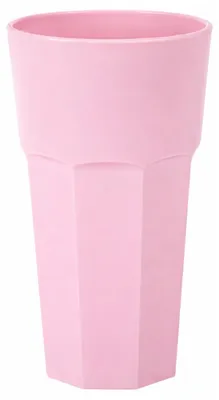 Produktbild von Plasticforte unzerbrechliches Trinkglas - Kunststoff - rosa - 600 ml - Trinkglaser
