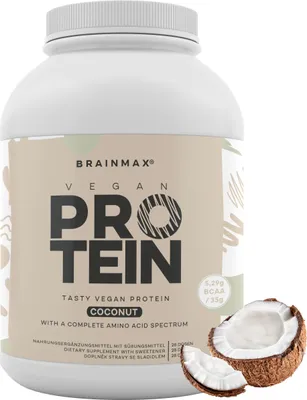 Immagine prodotto di BrainMax Proteine vegane, 1000 g Gusto: Fragola