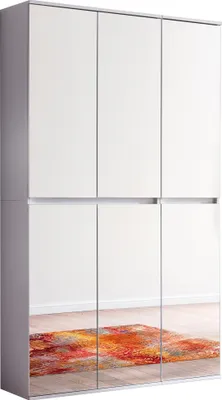 Produktbild von trendteam Garderobe Garderobenschrank Mirror Weiß Melamin 111 x 191 x 34 cm