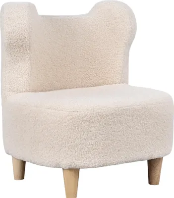 Produktbild von AIYAPLAY Kindersessel, Kindersofa mit Teddyfleece-Optik, Bärenform Kinderstuhl mit Holzbeine für Kinderzimmer, Spielzimmer, Beige