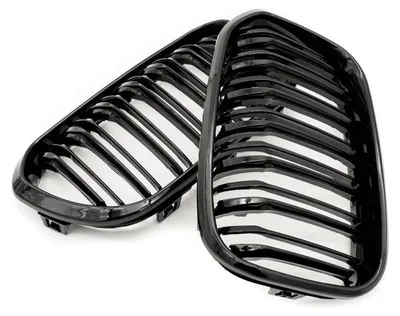 Image de Grille de calandre BMW Série 1 F20 FL double, noir brillant