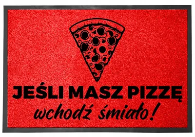 Produktbild von TabPrint Fußmatte Eingangsmatte Rot 40x60 cm Mit Spruch