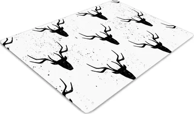 Produktbild von Stuhlunterlage Bürostuhlunterlage 120 cm x 90 cm Bodenmatte Bürostuhlunterlage - Schwarzes Hirschmuster