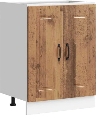 Image de vidaXL Elément bas pour évier Kalmar imitation vieux bois 60x46x81,5 cm