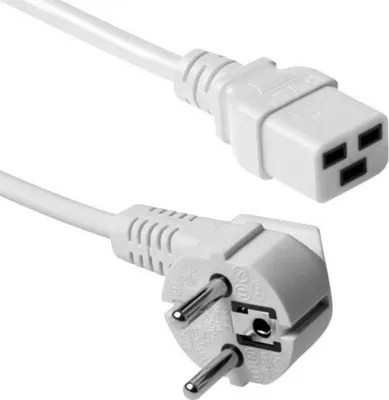 Zdjęcie produktu dla ACT AK5415 Kabel zasilający biały 1,8 m CEE7/7 złącze C19 (AK5415)