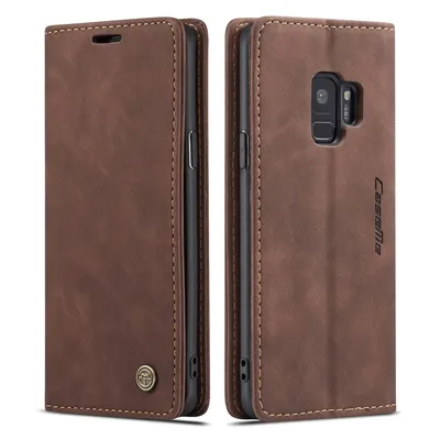 Obrázek produktu pro Galaxy S9 Pouzdro, RetroPolyuretanKožené Pouzdro, Kapsy na Karty, Magnetické Uzavírání, Pouzdro s Funkcí Stojánku pro Samsung Galaxy S9 Káva