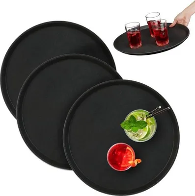 Produktbild von Rundes Serviertablett 3er-Set 40 cm