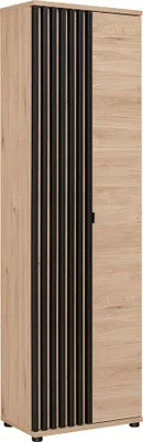 Produktbild von Garderobenschrank, Kastanienholz mit schwarzen Lamellen, POLICORO-164