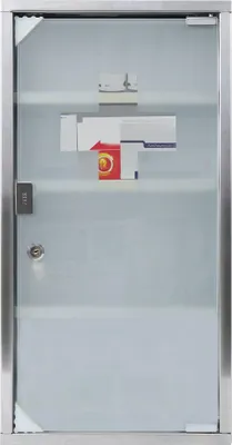 Produktbild von JOIEYOU Medizinschrank Medikamentenschrank aus Edelstahl 30x12x57,5cm Apothekerschrank Arzneischrank mit Glas Tür Hausapotheke inkl. 2 Schlüsseln (mit 4 Fächer)