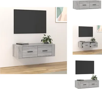 Produktbild von vidaXL TV-Wandschrank Grau Sonoma 80x36x25 cm Holzwerkstoff -  TV-Möbel