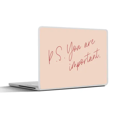 Obrázok produktu pre Nálepka na notebook - 15 palcov - Text - P.S. you are important - Citáty
