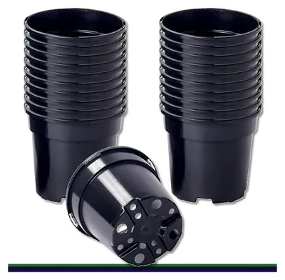 Produktbild von 50 x Anzuchttopf Pflanztopf 1 L schwarz Ø 13 cm x 11 cm Blumentopf Blumenkübel Pflanztöpfe