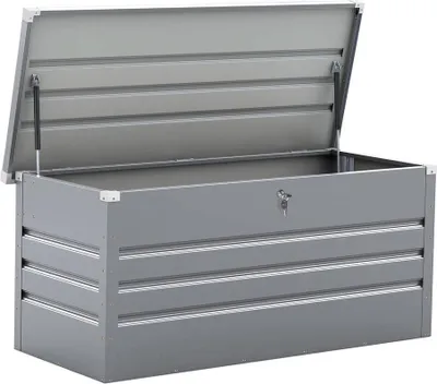 Produktbild von Gartenbox aus Metall "Store" 680 l - silberfarben