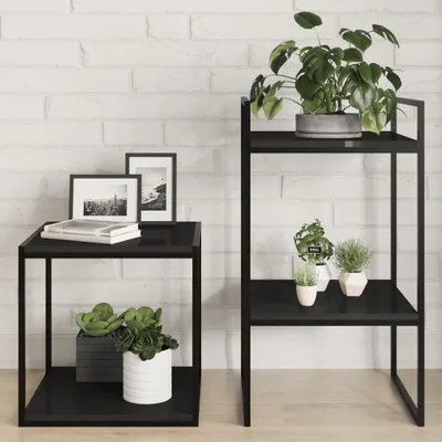 Produktbild von Möbel Bücherregal-Bretter 8 Stk. Hochglanz-Schwarz 40x40x1,5 cm - Wandregale 805183
