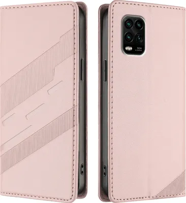 Produktbild von Hülle für Xiaomi Mi 10 Lite, Kunstleder Brieftaschen Handyhülle mit Kartenfach und Standfunktion Pink