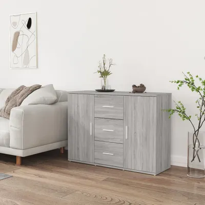 Produktbild von Sideboard Grau Sonoma 91x29,5x65 cm Holzwerkstoff , Kommoden Design 2024